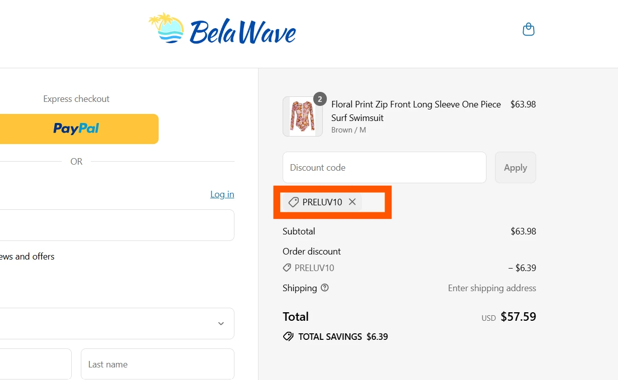 Use Discount Code PRELUV10 for 10% OFF Sitewide at belawave.com